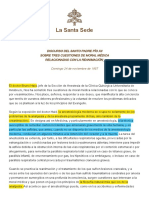 Discurso Del Santo Padre Pío Xii Sobre Tres Cuestiones de Moral Médica Relacionadas Con La Reanimación