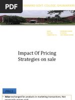 Impact of Pricing Strategy On Sale