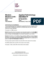 5BIOM007W Applied Pathobiology 2017