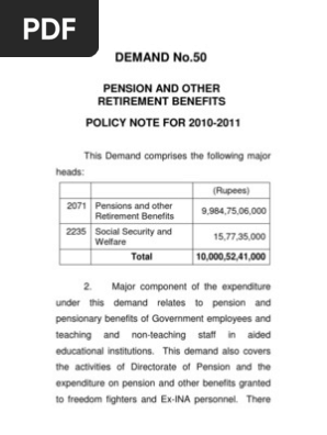 Finance Pension Pension Welfare