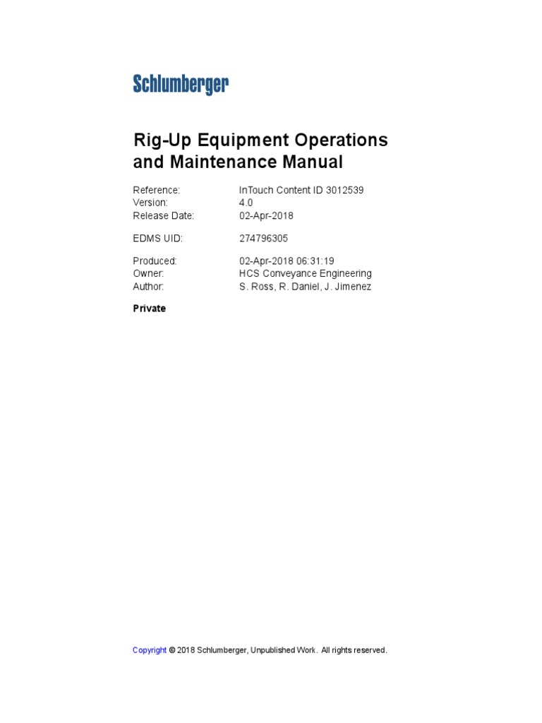 Actual Manual de Rig-Up PDF | PDF | Regulatory Compliance | Government ...