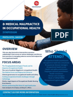 Adverse Events & Medical Malpractice in Occupational Health Symposium