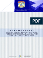 Standarisasi Harga Barang Dan Jasa Tahun Anggaran 2019 Kota Balikpapan