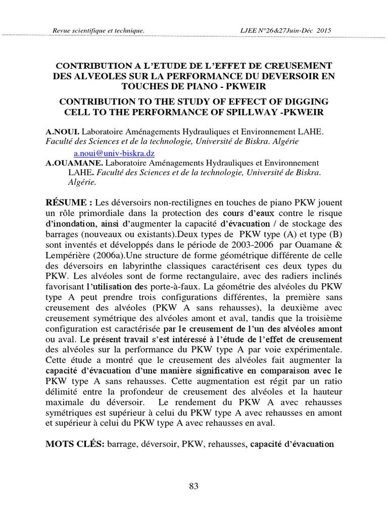 Article Ljee 2015 Pdf Deversoir Barrage scribd