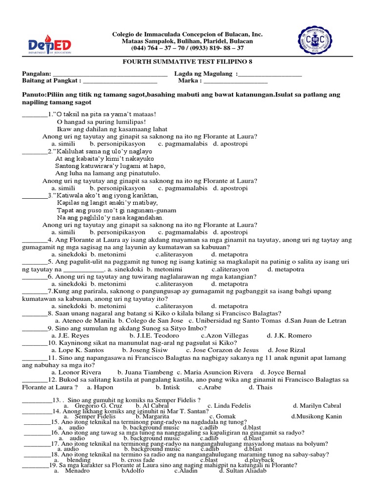 4TH Exam Dave | PDF