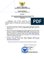 Pengumuman Administrasi Seleksi CPNS 2019 Pemkab Bantaeng