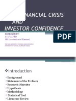 Bank Financial Crisis AND Investor Confidence: Designed By: Atif Javed MS (Accounts and Finance)