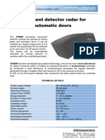Radar Motion Detector For Automatic Doors