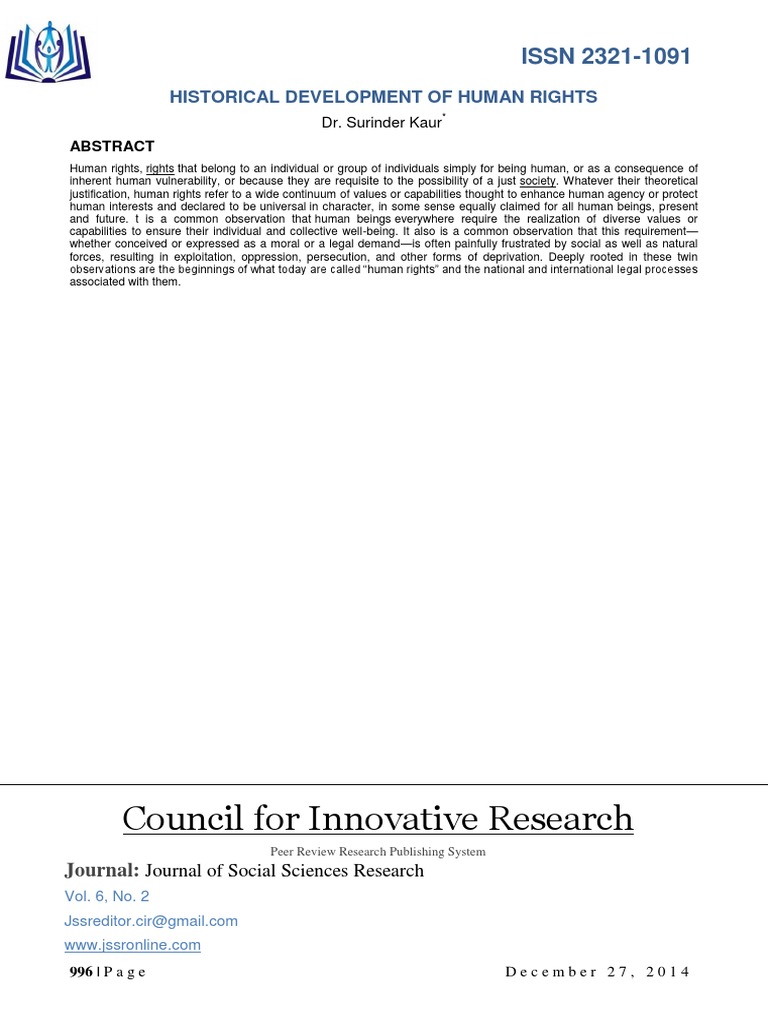 Historical Development of Human Rights | PDF | Natural Law | Human Rights