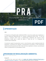 PRA - Programa de Regularização Ambiental