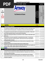 Amway sQAC General Quality System Audit Checklist