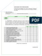 Cuestionario para padres sobre conductas de hijos