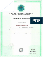 BP Certificate of Incorporation