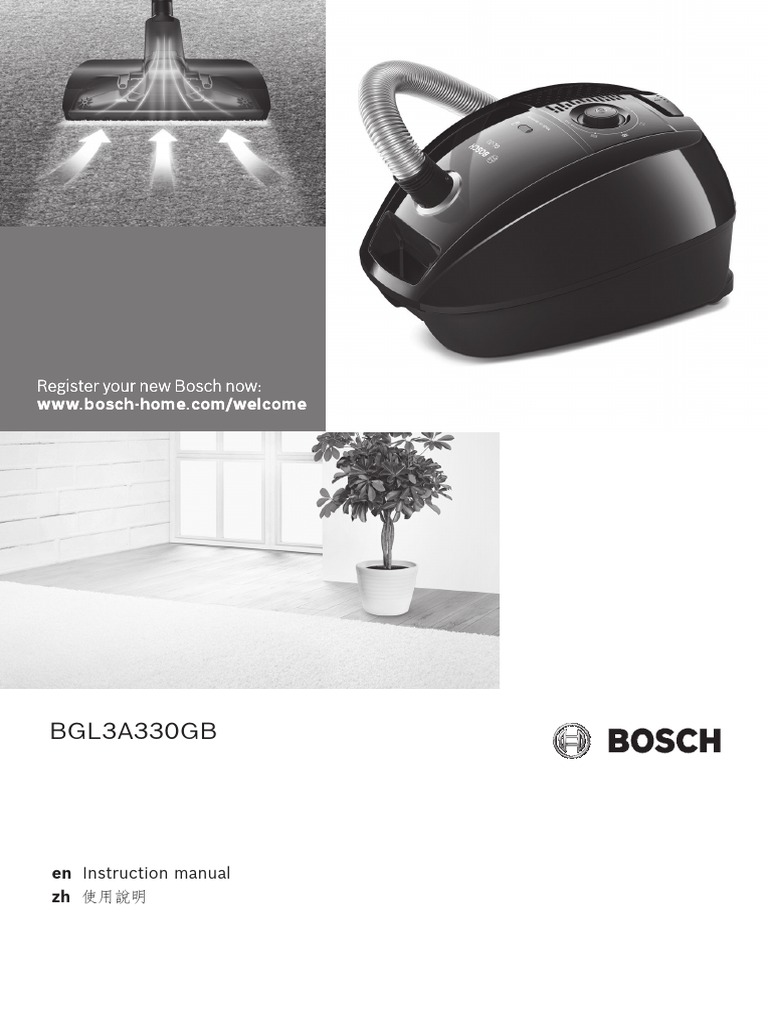 Instructions for Use and Maintenance of Bosch GL30 Vacuum Cleaner PDF