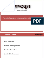 Proposal To Tata Indicom From Rashtradoot