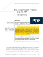 Aproximación Al Proceso Migratorio Venezolano en El Siglo XXI