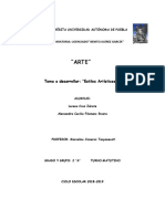 ARTE Tema A Desarrollar Estilos Artisti PDF