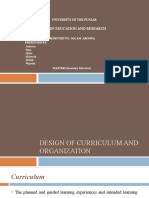 Design of Curriculum