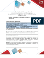 Guía de Actividades y Rúbrica de Evaluación - Fase 1 - Indagación