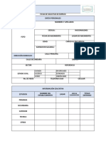 Ficha de Solicitud de Empleo