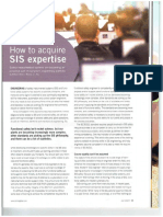 2019 July - How to Acquire SIS Expertise - Control Article