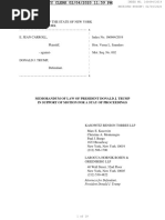 Trump Motion - E Jean Carroll V Donald J Trump MEMORANDUM of LAW I 49