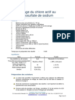 Titrage Du Chlore Actif Au Thiosulfate de Sodium - 08.2016