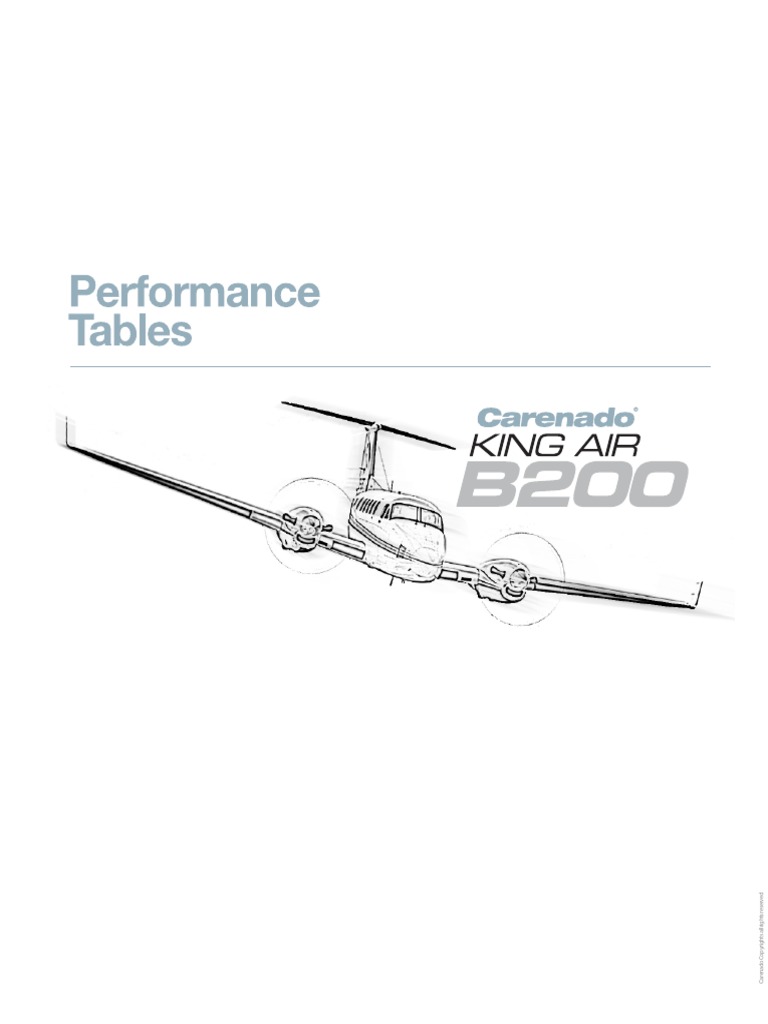 B200 Performance Tables | PDF | Airspeed | Aeronautics