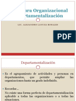 Estructura Organizacional Departamentalización