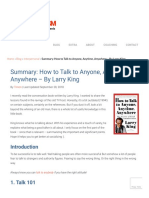 Summary - How To Talk To Anyone, Anytime, Anywhere - Techlecticism