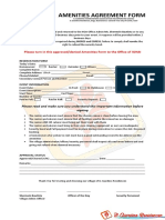 Amenities Agreement Form