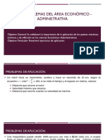 3.20.1 Problemas Del Área Económico - Administrativa