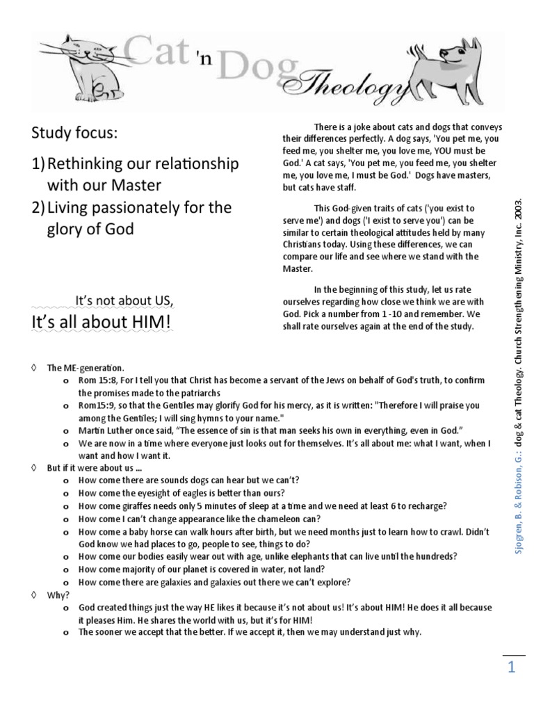 Cat and Dog Theology Ch1 PDF God Abrahamic Religions