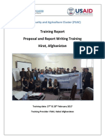 Proposal and Report Writing Training Hirat