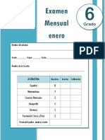 Noviembre - 6to Grado - Examen Mensual (2018-2019)