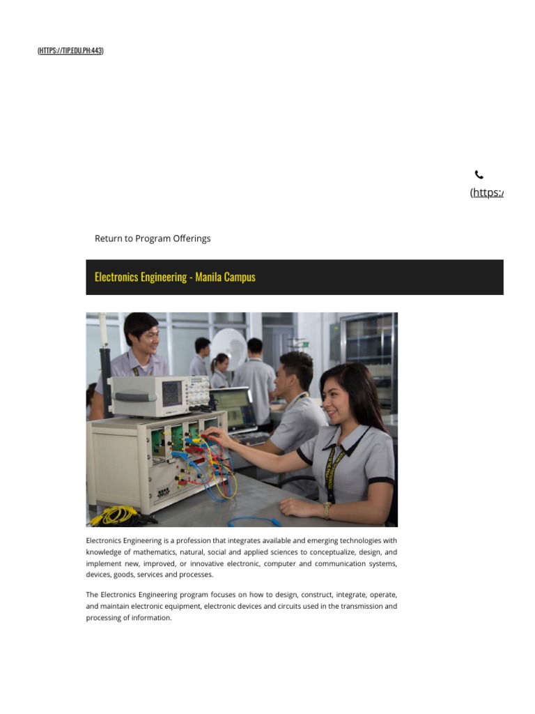 Electronics Engineering Program Overview | PDF | Engineering ...