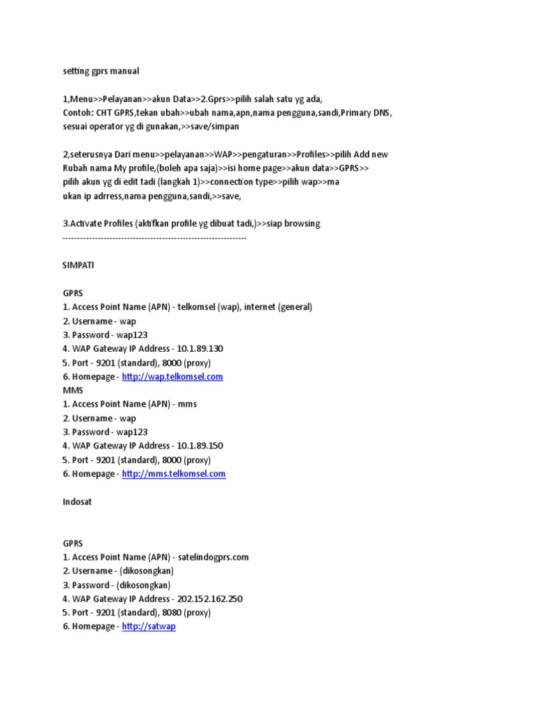 Setting Gprs Manual Proxy Server Multimedia Messaging Service