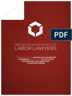 NSW Labor Lawyers Submission - Inquiry Into Class Action Proceedings and Third-Party Litigation Funding