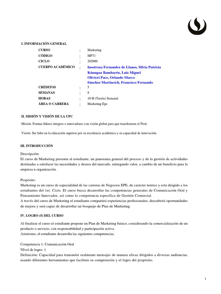 Curso de Marketing: Competencias y Planificación | PDF | Marketing ...