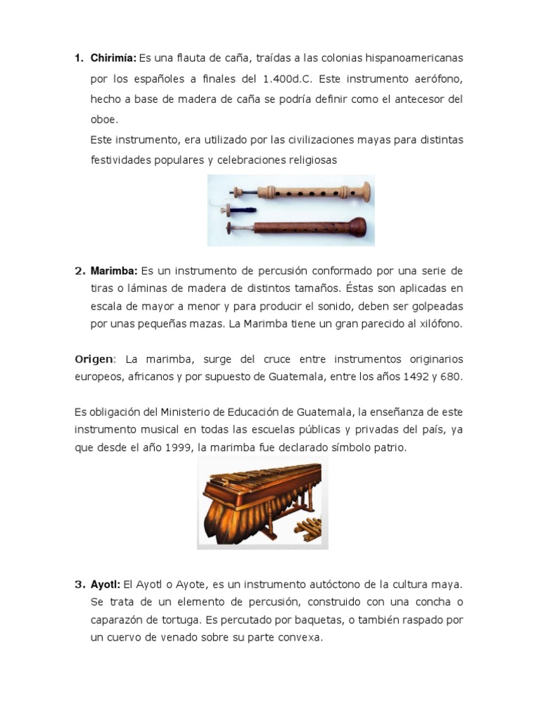Chirimía | PDF | Instrumentos musicales | Tecnología musical