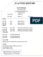 Acting Resume Template 01