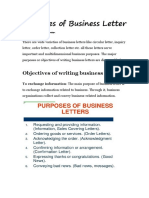 Purposes of Business Letters