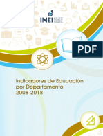 Indicadores de educación por departamento 2008 - 2018