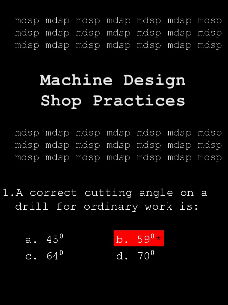 MDSP PDF | PDF | Grinding (Abrasive Cutting) | Casting (Metalworking)