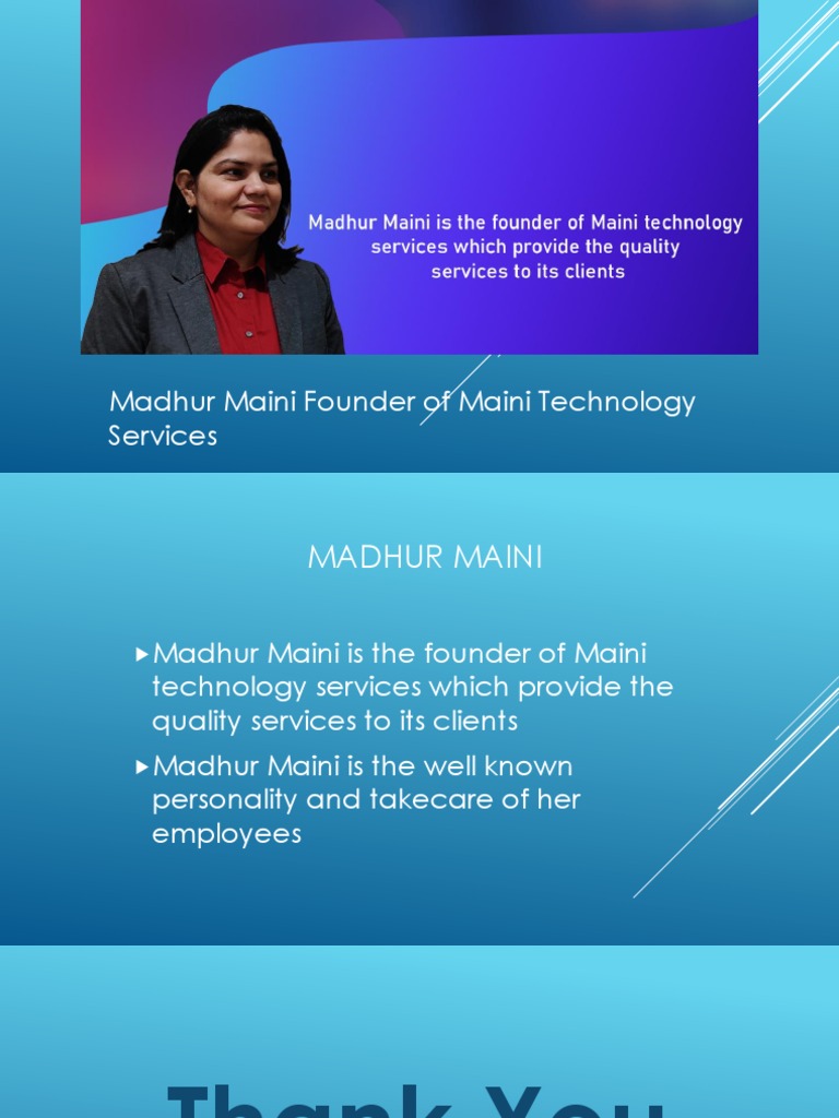 Madhur Maini: Founder of Maini Tech | PDF | Career & Growth | Art