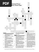 Technical Theatre Terms Crossword Puzzle-1