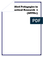 Pedagogies in Teaching Practical Research 1