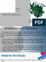 A Study On EBIT-EPS Analysis and Its Impact On Profitability of Reliance Industries