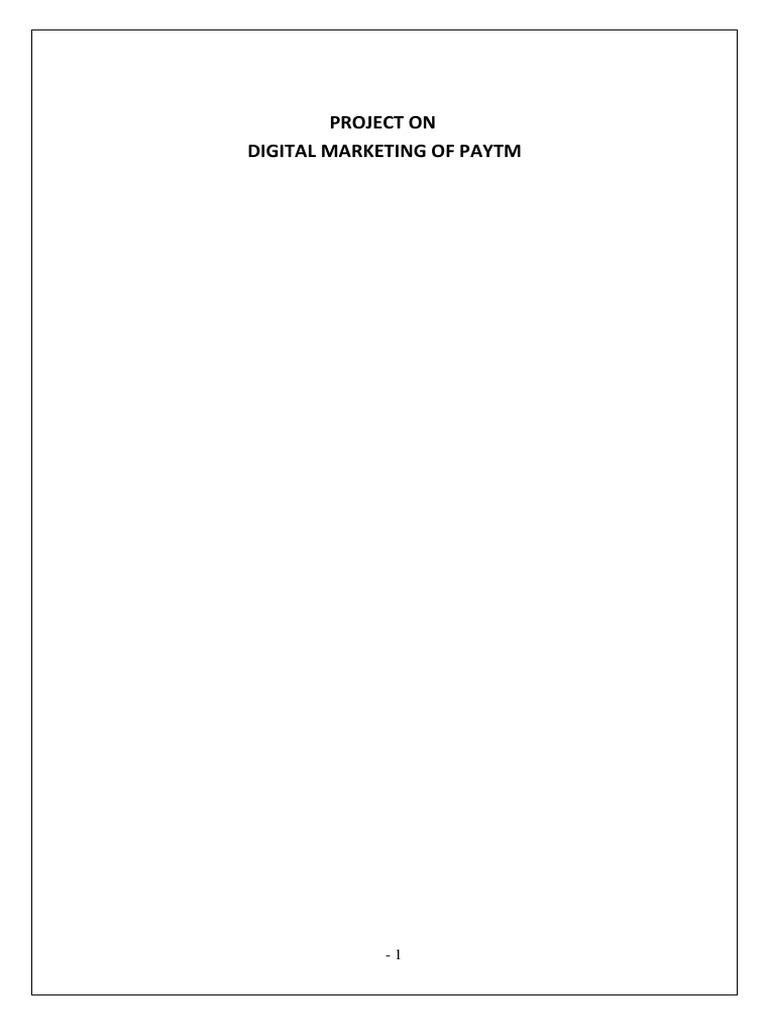 Paytm's Digital Marketing Strategy Analysis | PDF | Search Engine ...