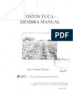 Costos Yuca Siembra Manual